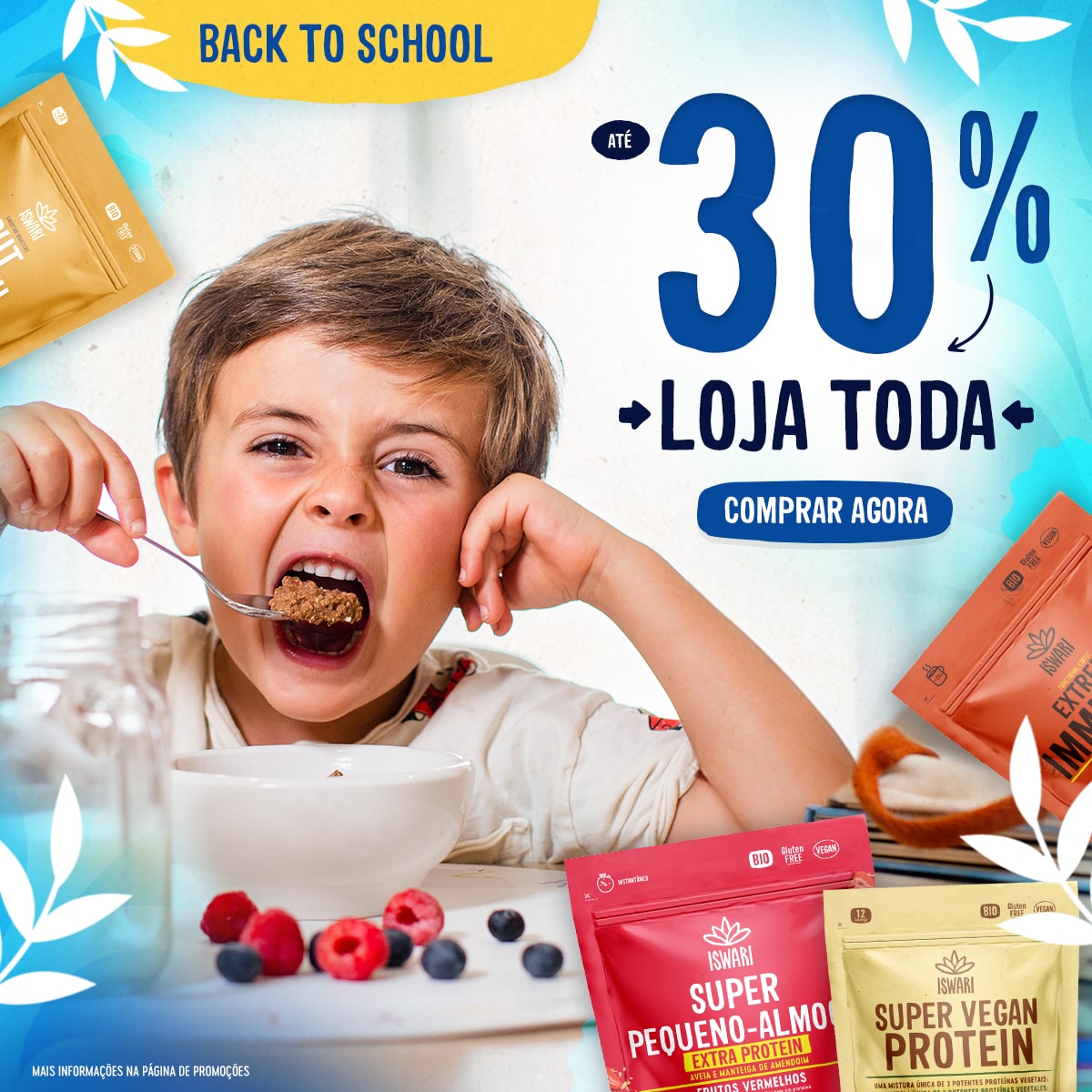 Até 30% de desconto em toda a loja